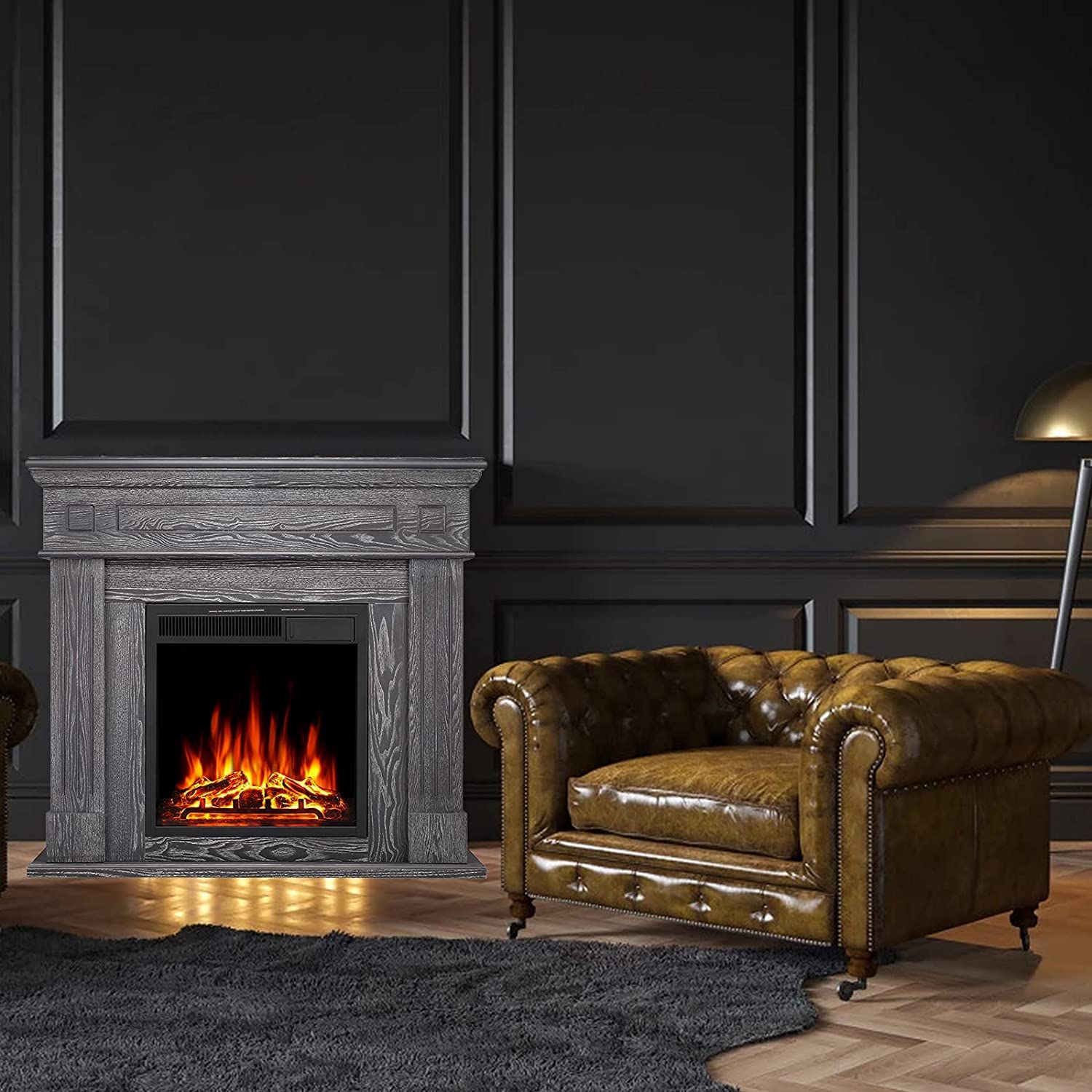 Amazon.com: Antarctic Star Wood Electric Fireplace with Mantle